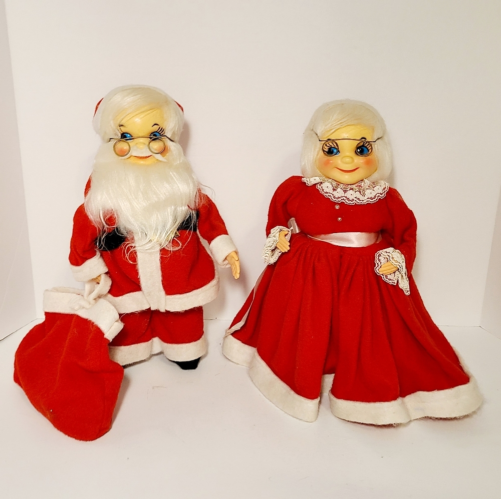 Vintage Mr & Mrs Santa Claus Handmade